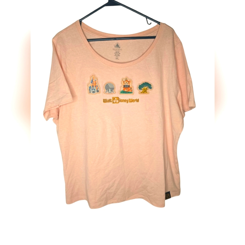 Walt Disney World 4 Parks Icon Fashion Shirt Women's XL Epcot Magic Kingdom +